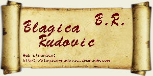 Blagica Rudović vizit kartica